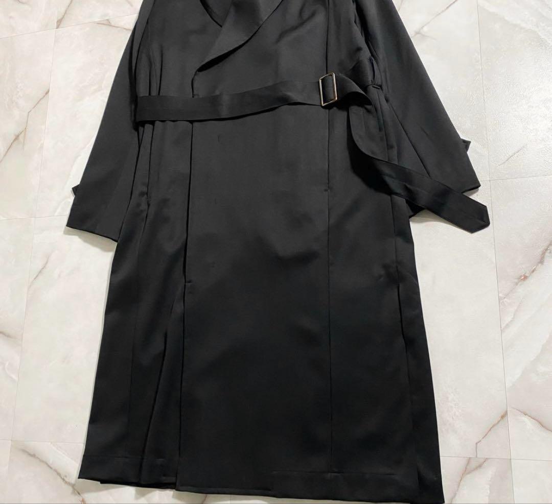 JUHA×STUDIOUS 23ss　ベルテッドオーバーコート黒3