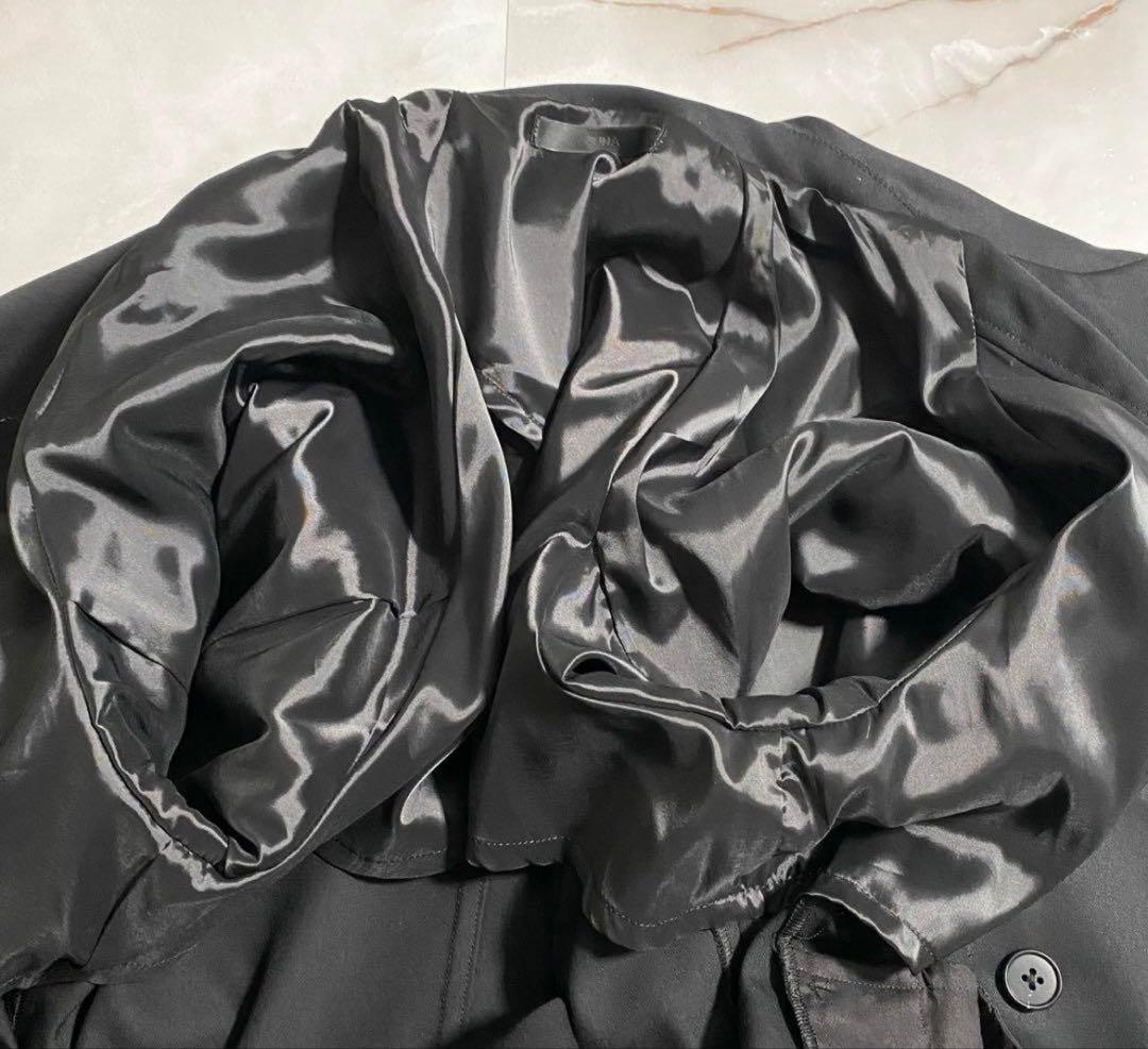 JUHA×STUDIOUS 23ss　ベルテッドオーバーコート黒3