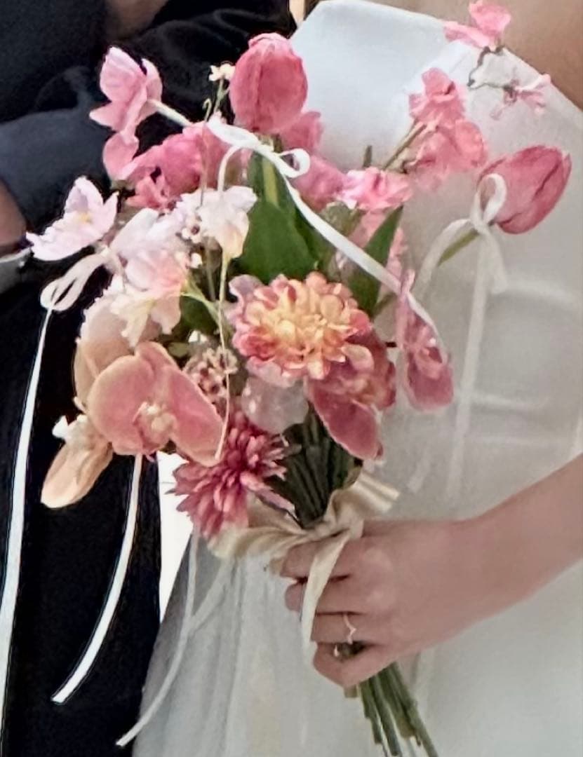 アーティフィシャルフラワー　ブーケ　ピンク