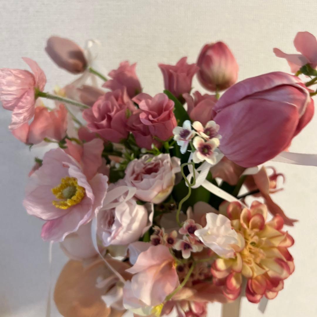 アーティフィシャルフラワー　ブーケ　ピンク