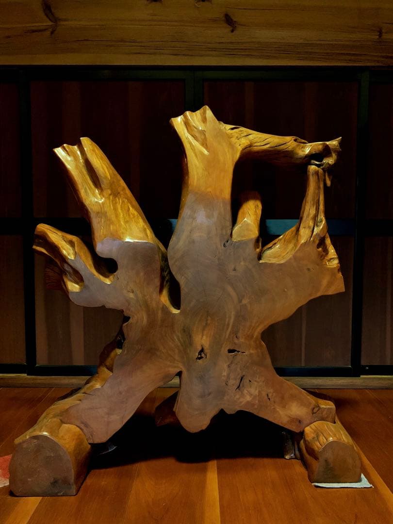 神代杉　衝立　置物　天然木