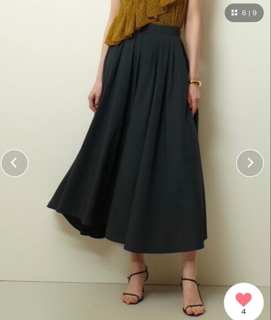 【新品タグ付き】2025AW✨️タイプライター イレギュラー ヘム スカート 濃紺