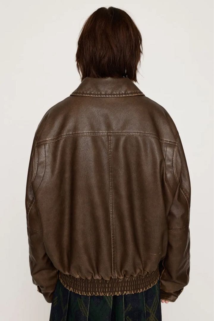 SLY WASHED PUFFER ブルゾン レザー ショート ブルゾン