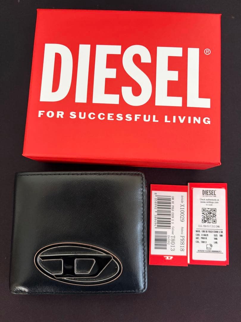 DIESEL 2つ折り財布 メンズ ブラック