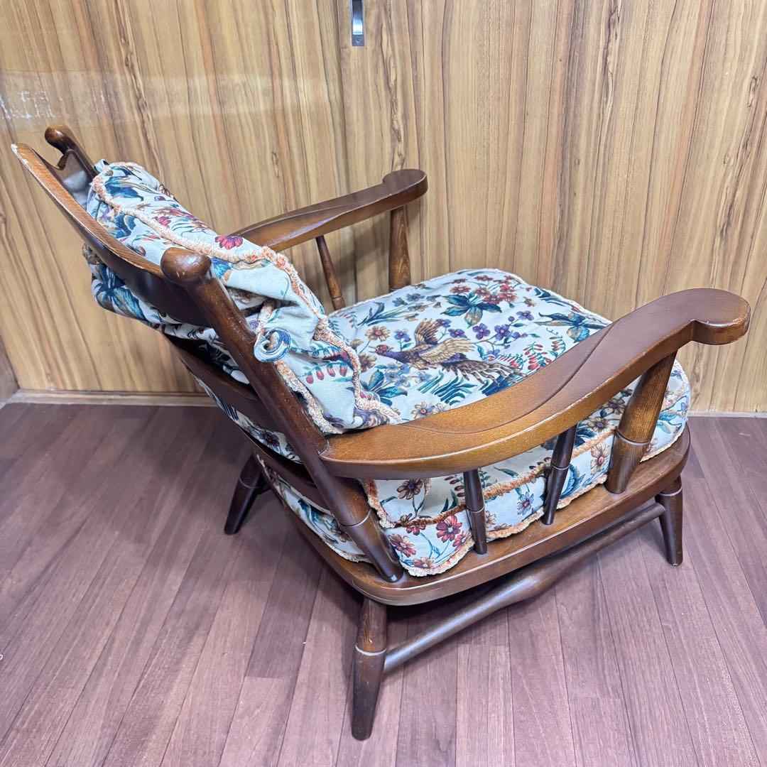 梅の実様限定 飛騨産業 キツツキマーク キジ 花柄 椅子