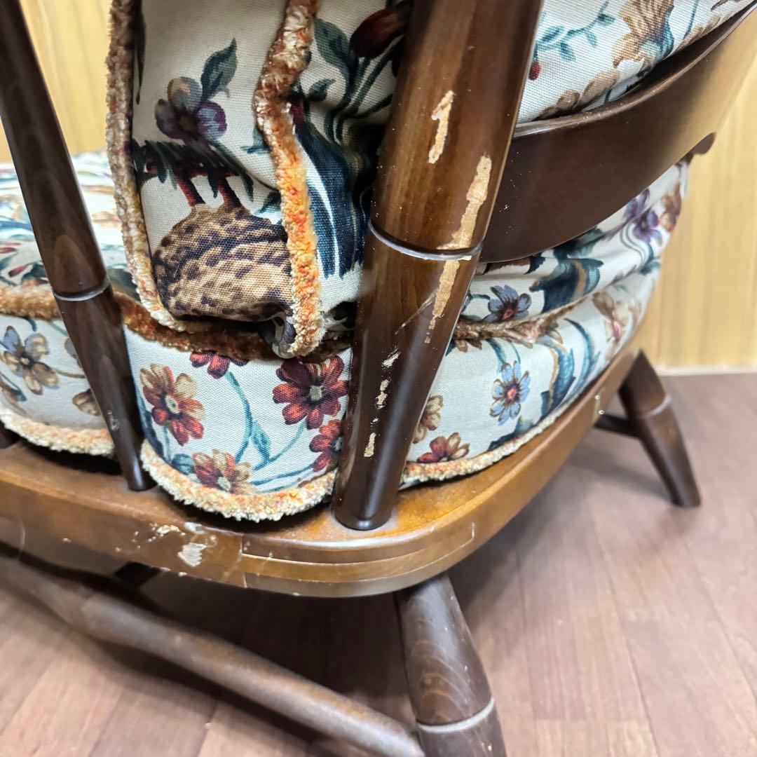 梅の実様限定 飛騨産業 キツツキマーク キジ 花柄 椅子