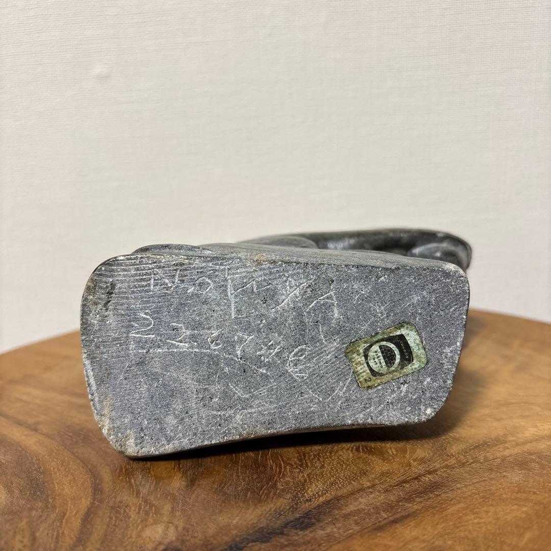 ヴィンテージ 石製 ストーン エスキモー アート インテリア オブジェ 置物