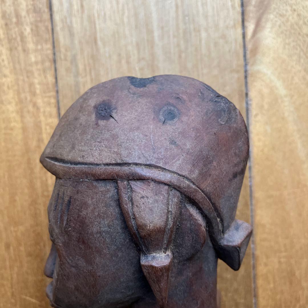 アフリカコートジボワール　バウレ族アンティーク木彫　彫像　アフリカ工芸品