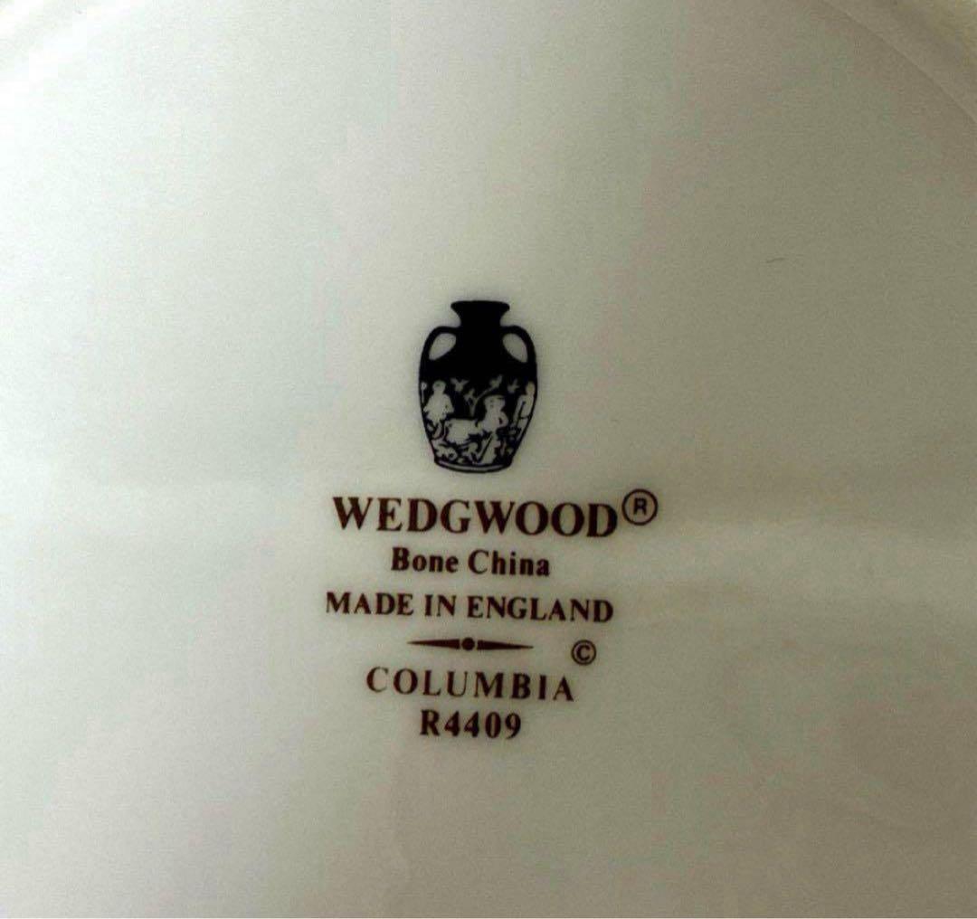 【美品】ウェッジウッド　コロンビアセージグリーン　15.3cm×5枚 黒壺
