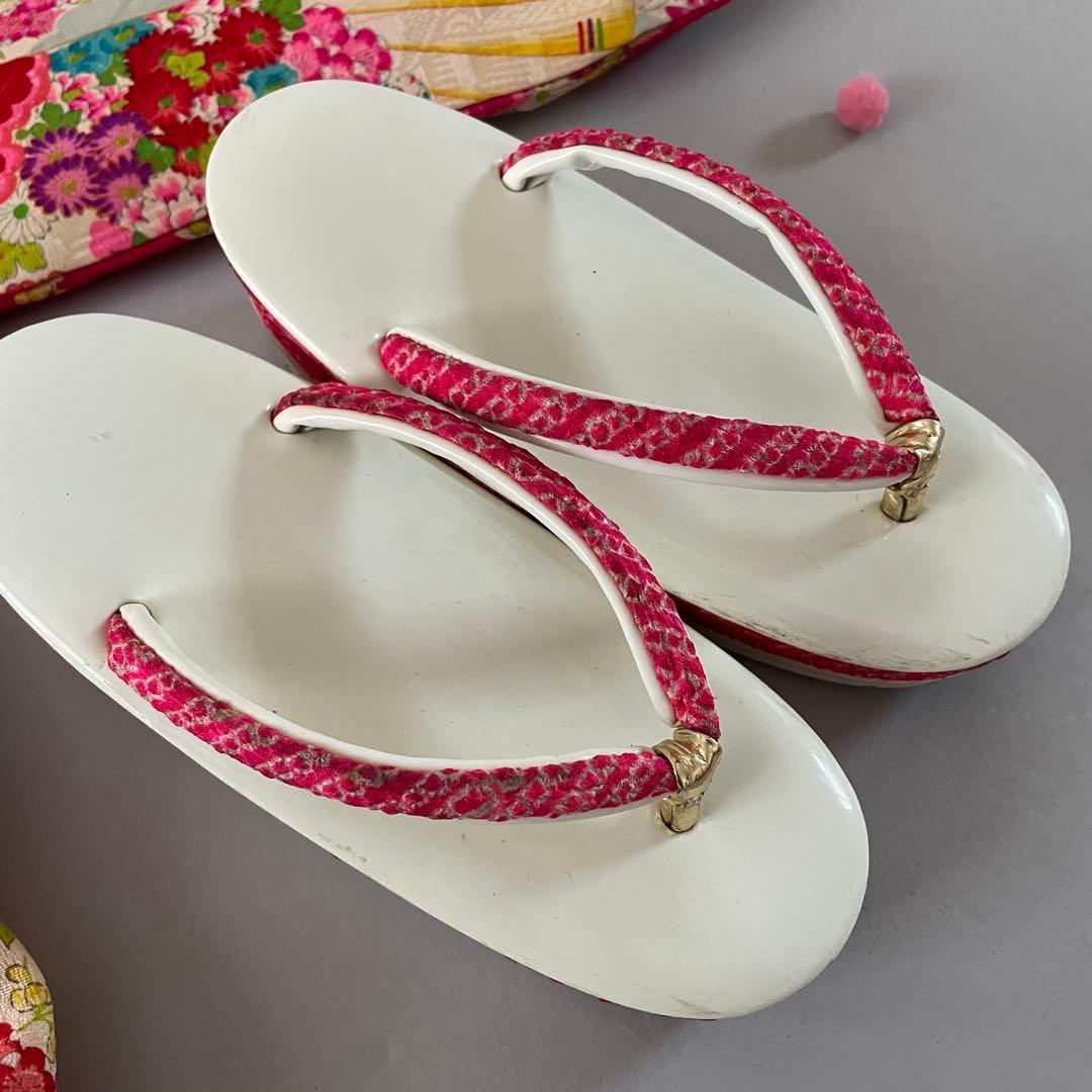 七五三　3歳　アンティークお着物セット　ハンドメイド　正絹総絞りの被布コーデ