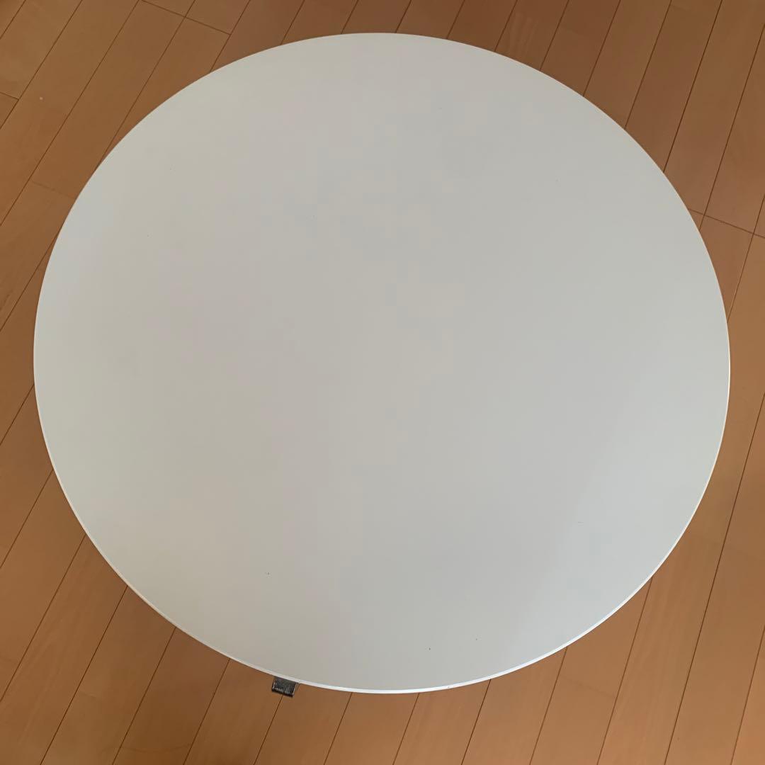 IKEA IMFORS 円形木製コーヒーテーブル 直径80cm 白　ホワイト