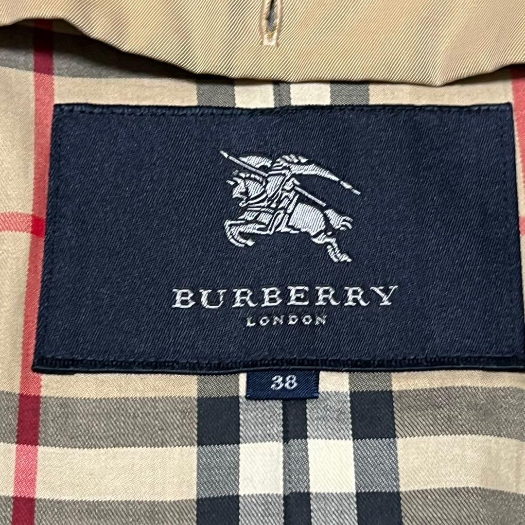 バーバリーロンドン　トレンチコート　ライナー付き　ロング丈　裏地チェック　38