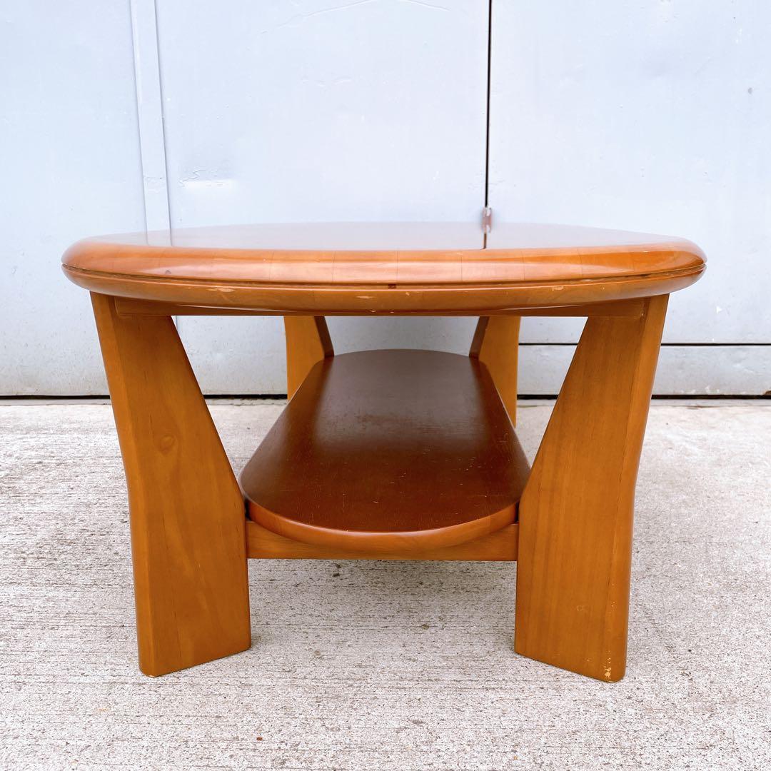 【送料込】マルニ木工 天然木 センターテーブル 楕円形 ローテーブル