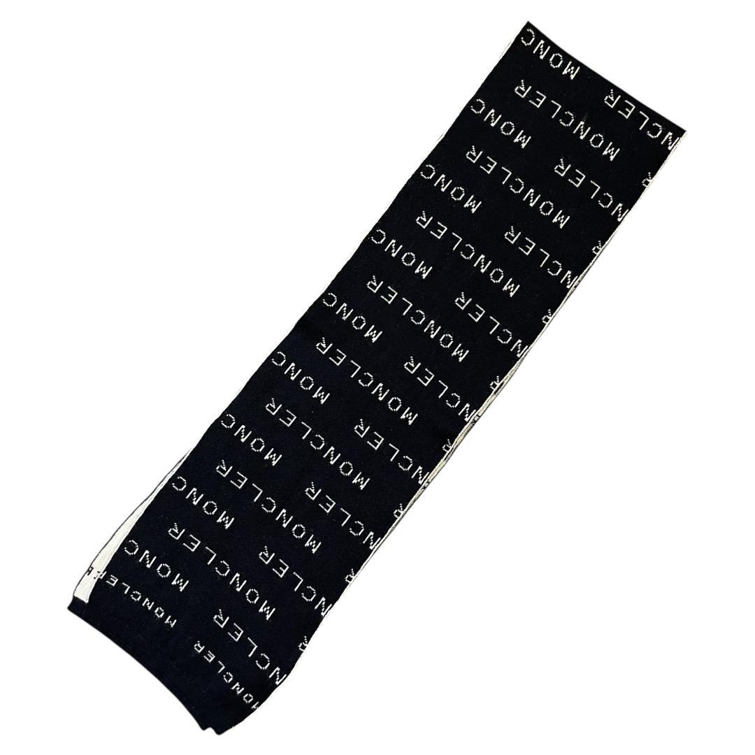 MONCLER モンクレール 総柄 PURE NEW WOOL マフラー
