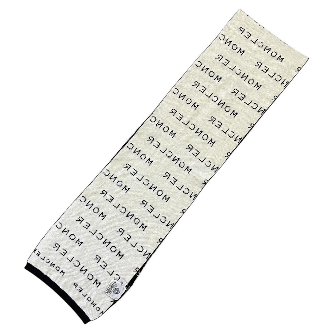 MONCLER モンクレール 総柄 PURE NEW WOOL マフラー