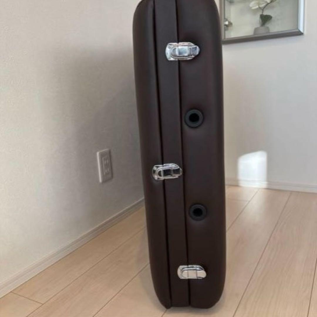 折りたたみ マッサージベッド 木製ダークブラウン スツール ブラウン丸椅子付き