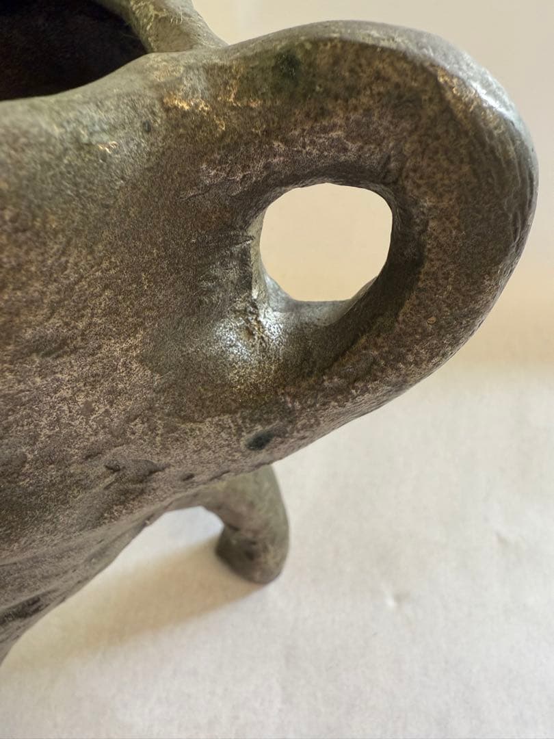 北村西望造1977年作品 干支　蛇　へび　ブロンズ製　ブロンズ 置物 時代物