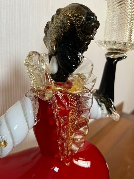 ベネチアン　ガラス製　2燈燭台