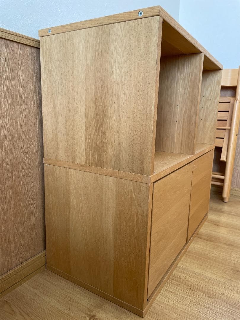 【無印良品】スタッキングキャビネット オーク材 W82.5cm