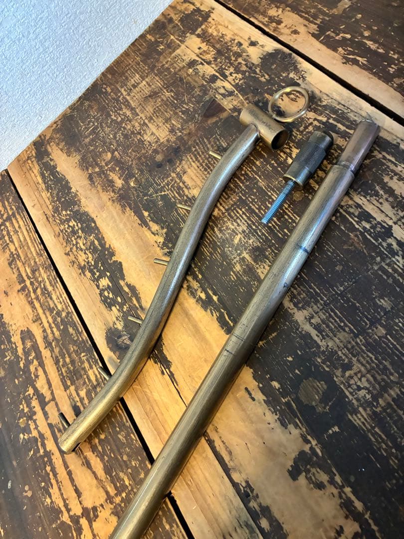 インダストリアル　コートハンガーラック　スタンド　什器　ビンテージ　ゴールド