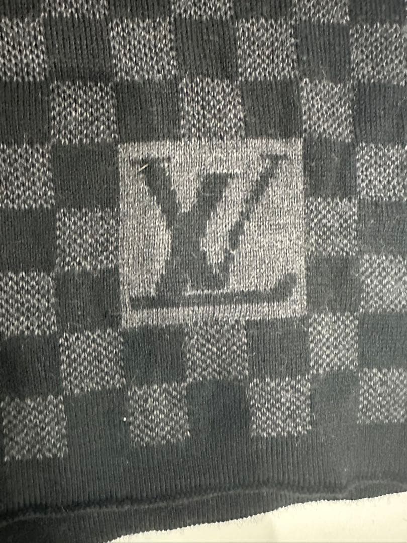 ルイヴィトン マフラー エシャルプ プティ ダミエグラフィット ウール LVロゴ