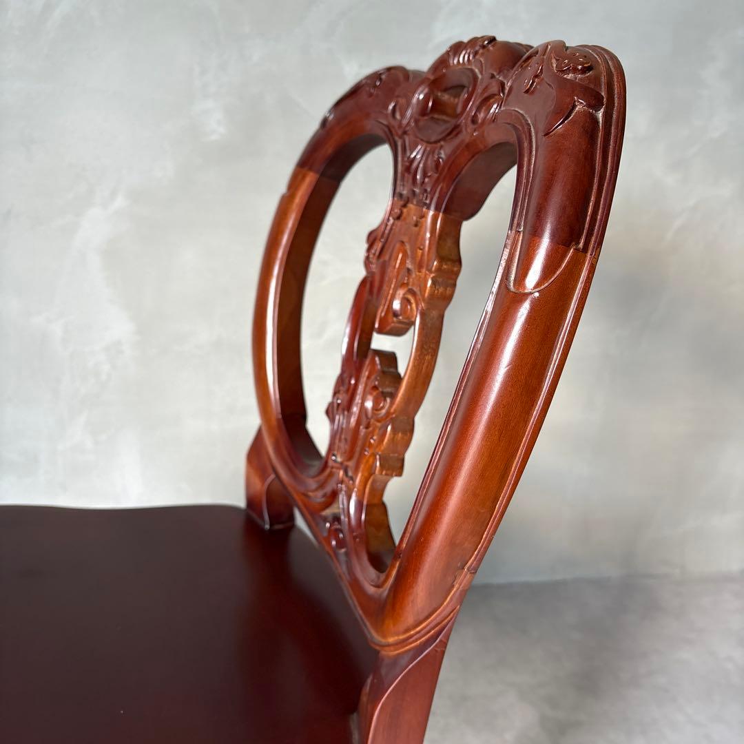 木製 バルーンバックチェア 猫脚 キッズ 子ども アンティーク風 スツール 椅子