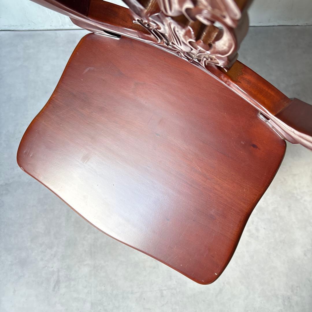 木製 バルーンバックチェア 猫脚 キッズ 子ども アンティーク風 スツール 椅子