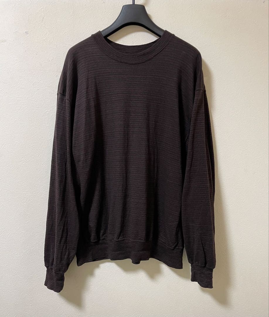 【美品】blurhms ブラームス｜ボーダー クルーネック Tシャツ 長袖ロング