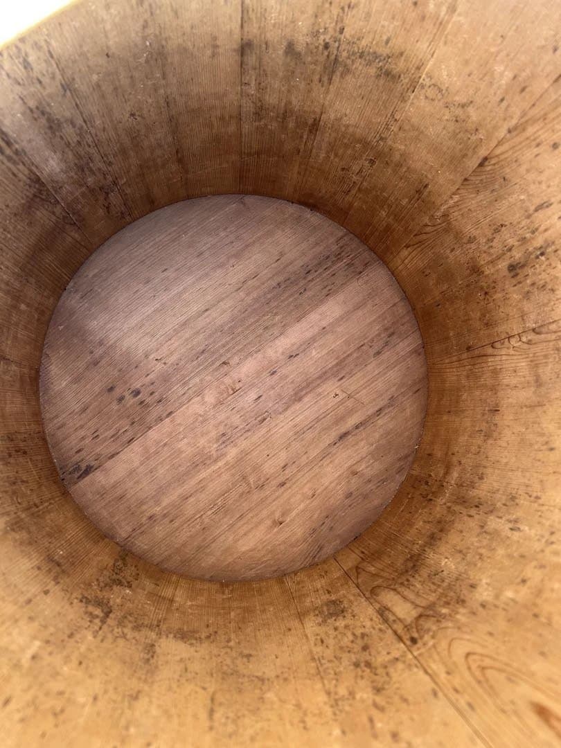 木製　漬物樽　蓋付き