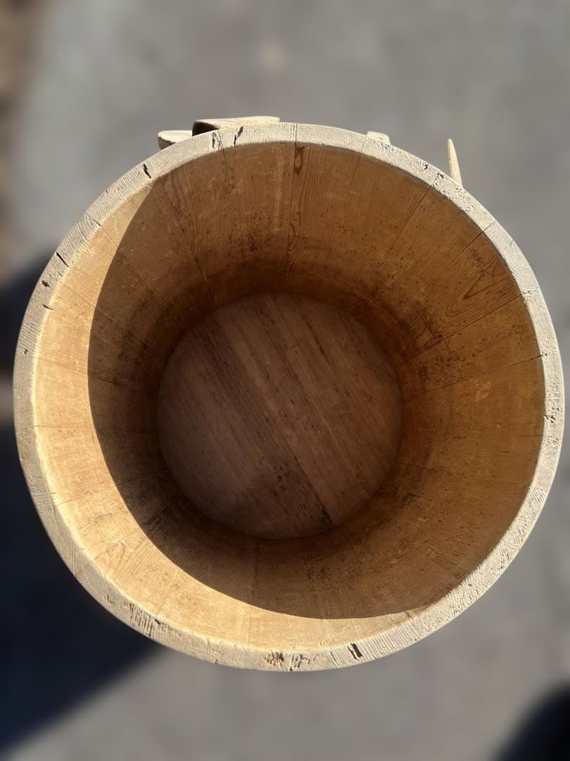 木製　漬物樽　蓋付き