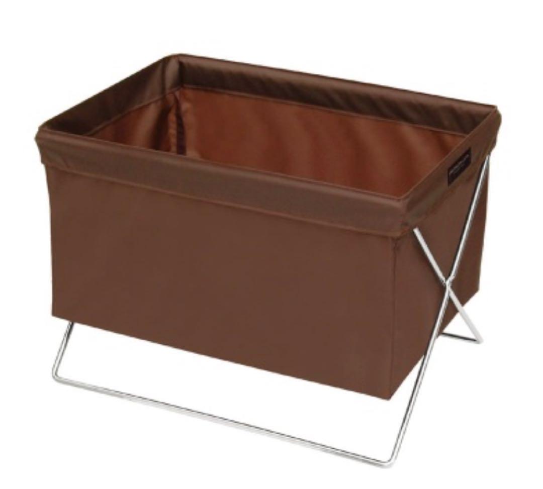 ブラウン折りたたみサイドワゴン /4個セット