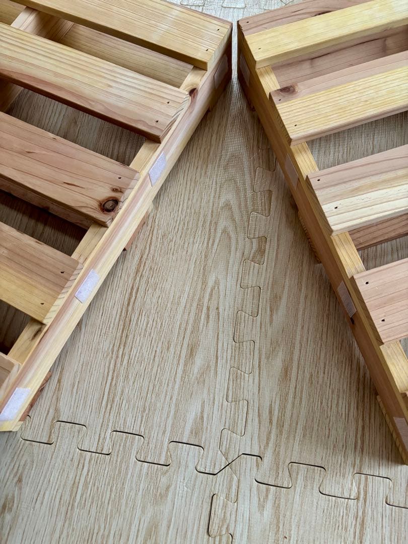 木製パレット すのこ 約48.5㎝×48.5㎝×8㎝ 一枚追加し計3枚。