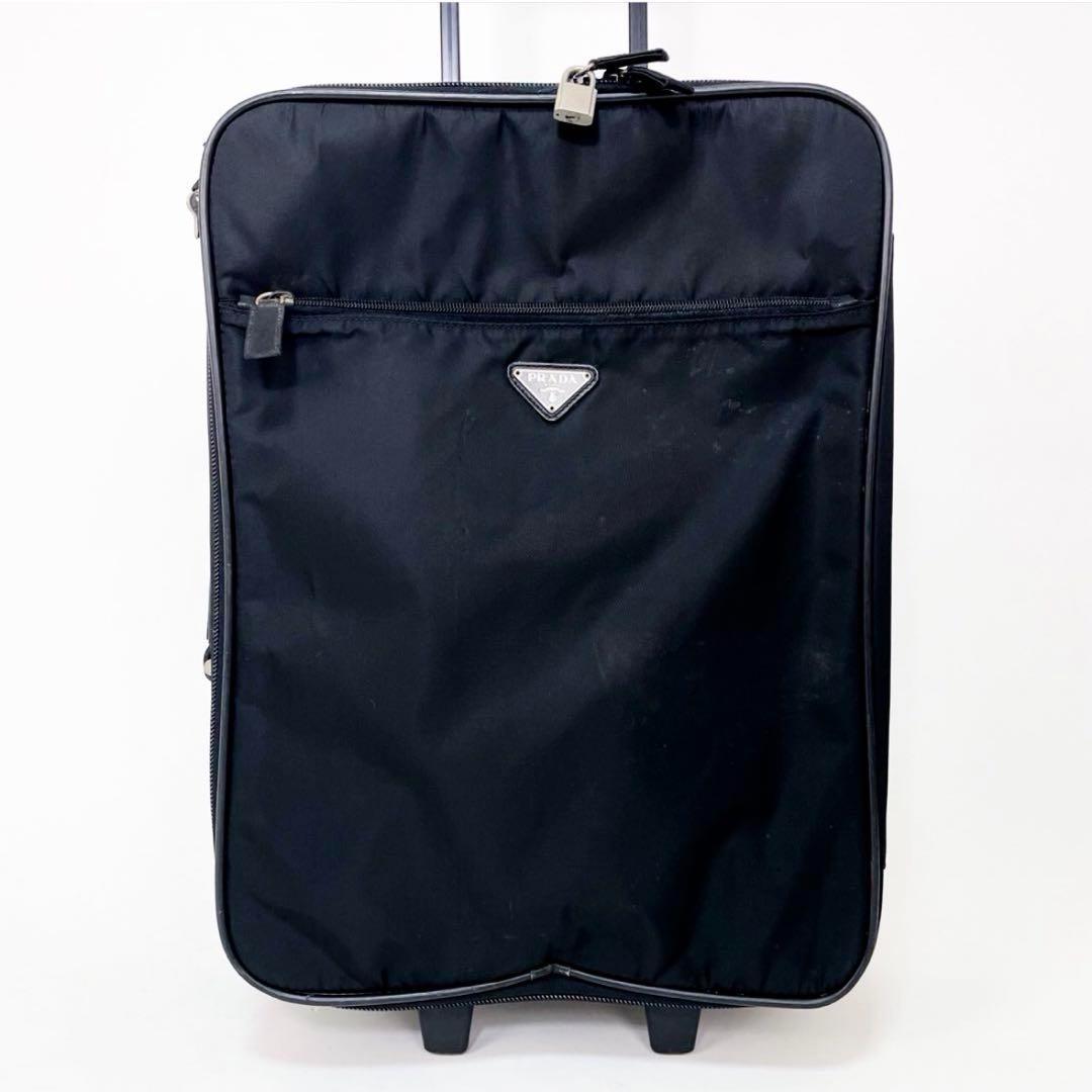 【正規品】プラダ PRADA ギャラカード キャリーケース V196 鍵付 黒