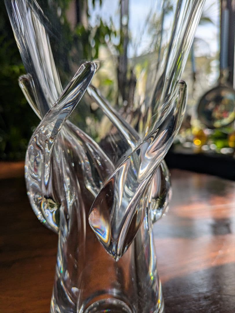 廃盤　8090 Steuben　クリスタル　ローズベース　 花瓶