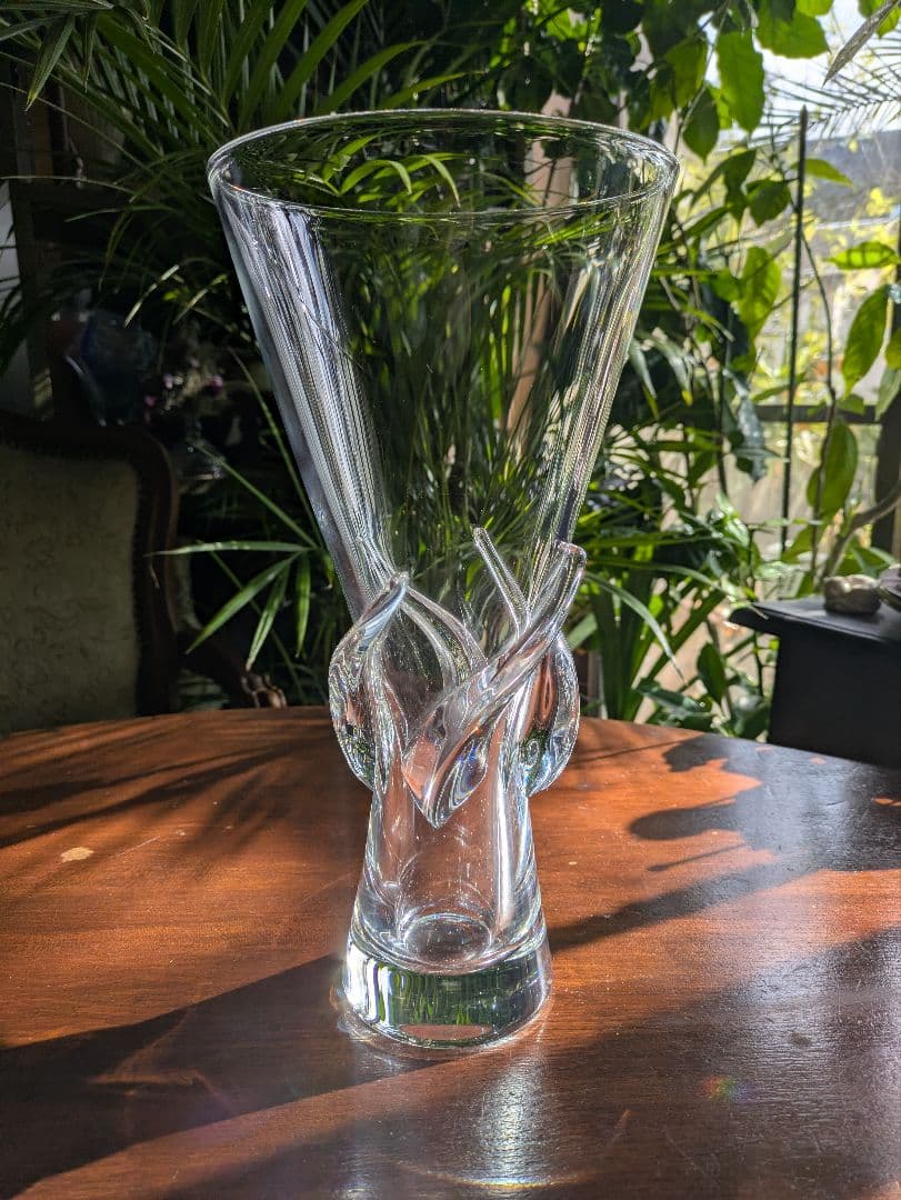 廃盤　8090 Steuben　クリスタル　ローズベース　 花瓶