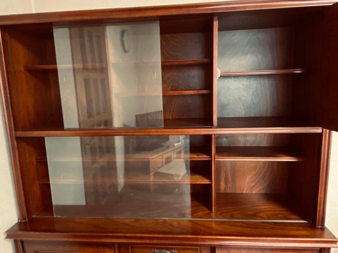 サイドボード 木製キャビネット ダークブラウン