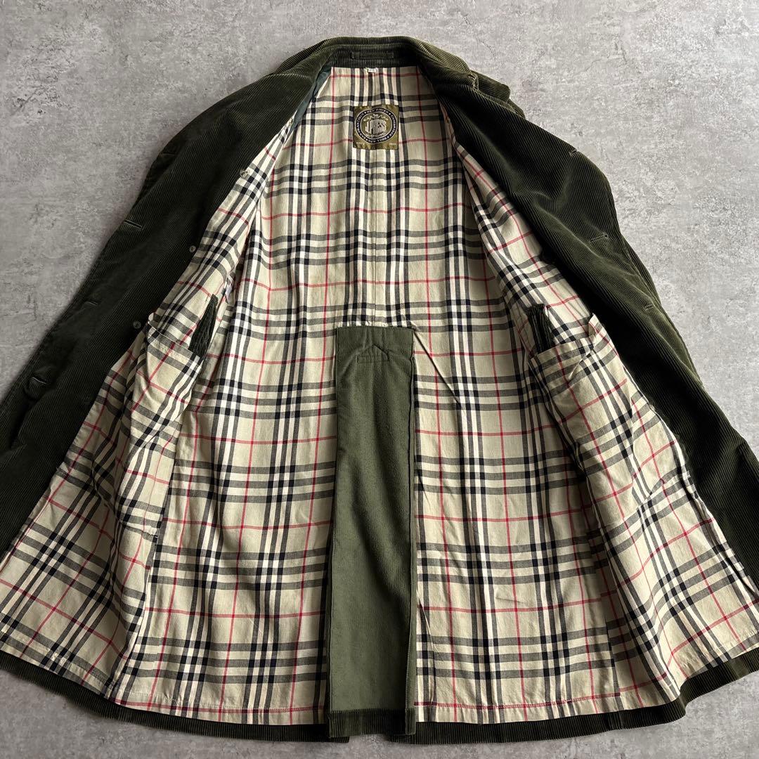 90's vintage■J.PREES【M】コーデュロイ トレンチコート 緑