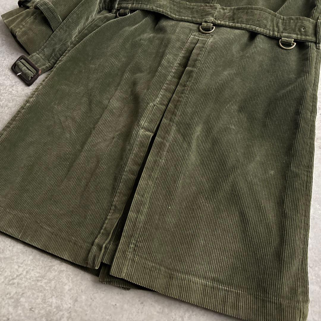 90's vintage■J.PREES【M】コーデュロイ トレンチコート 緑