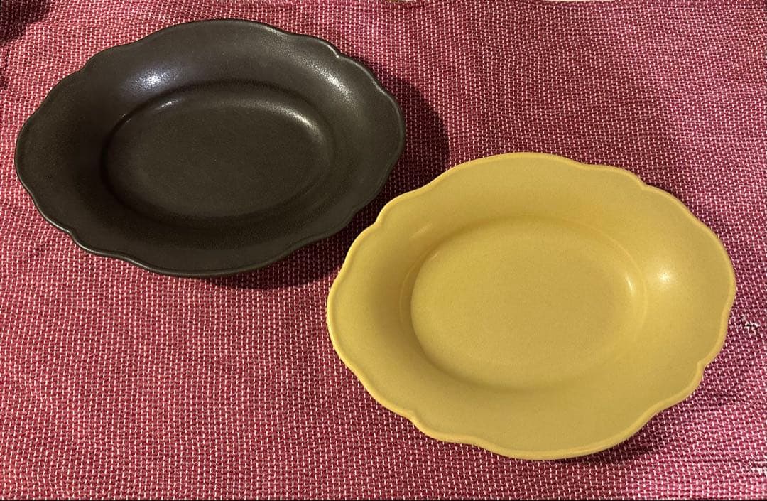 Awabi ware あわびウェア 雲形カレー皿 2枚セット