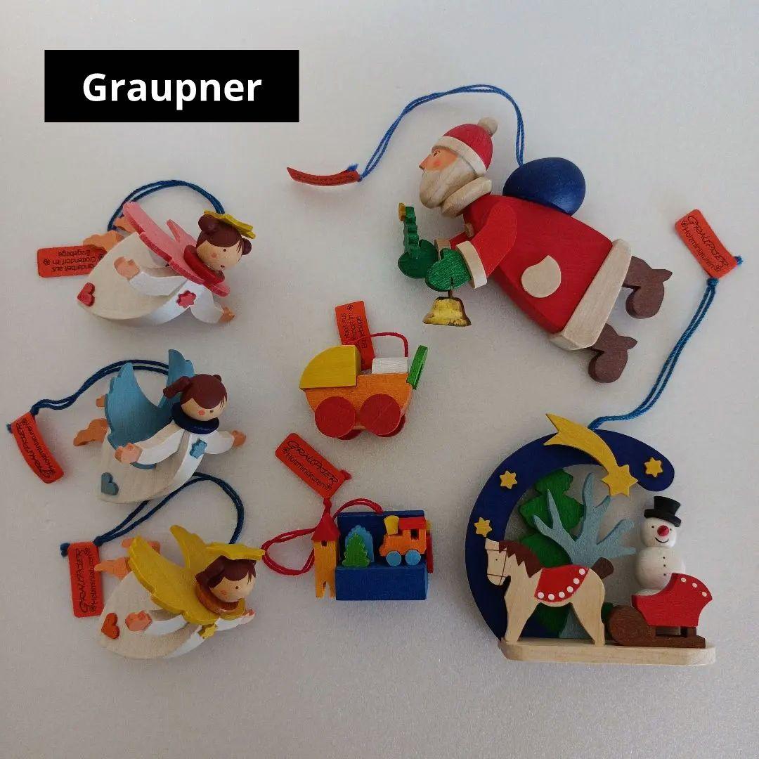 デコア 木製クリスマスツリー/グラウプナー 木製オーナメント他/ドイツ製