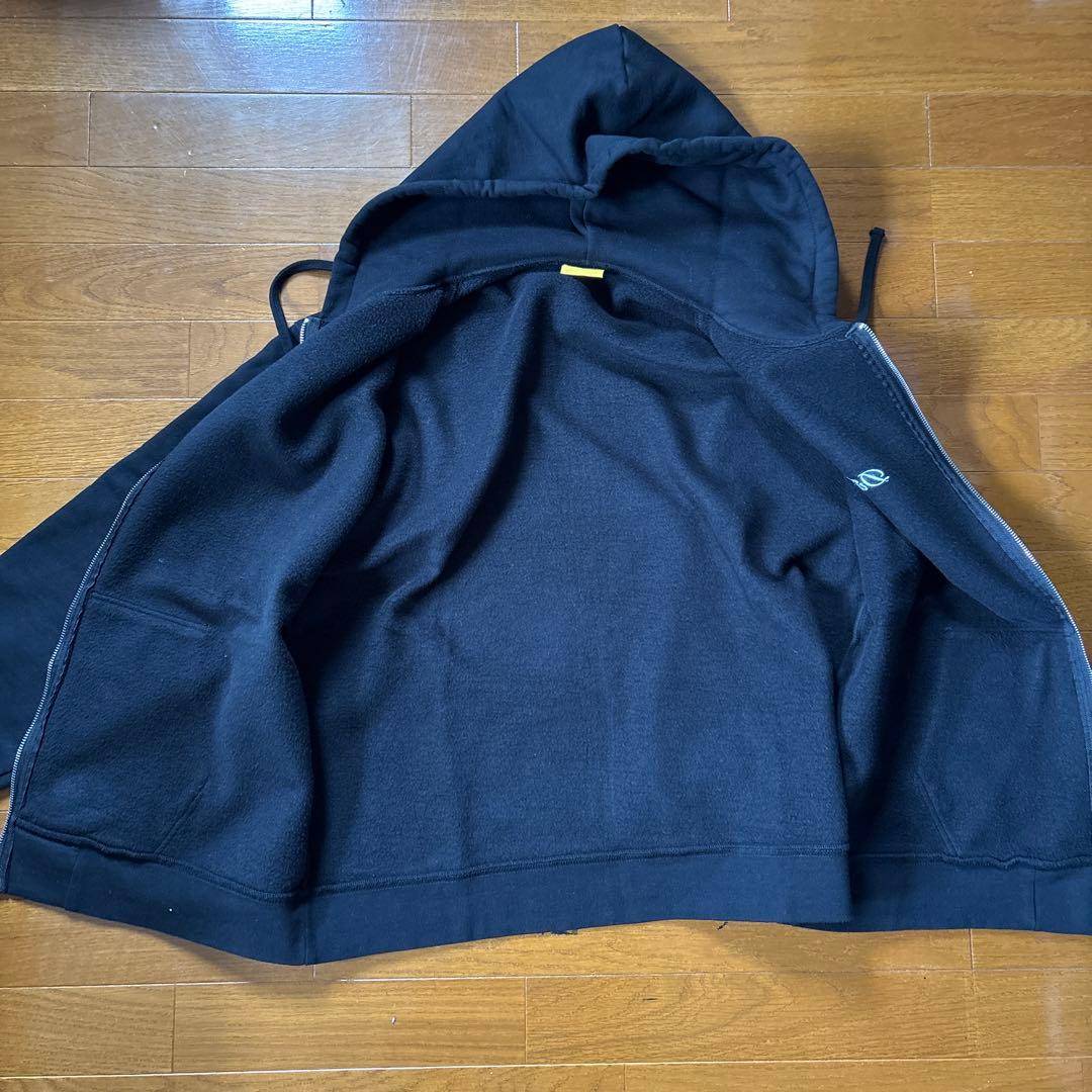 DIME ジップアップパーカー ブラック　L