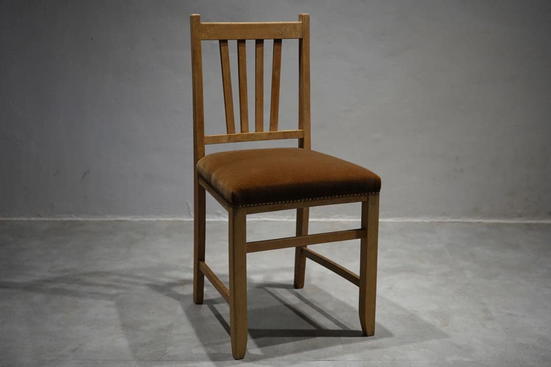 昭和初期　ビンテージ　アンティークチェア　栗材　日本　古木