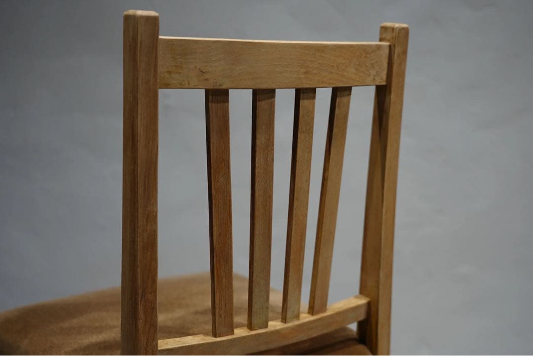 昭和初期　ビンテージ　アンティークチェア　栗材　日本　古木