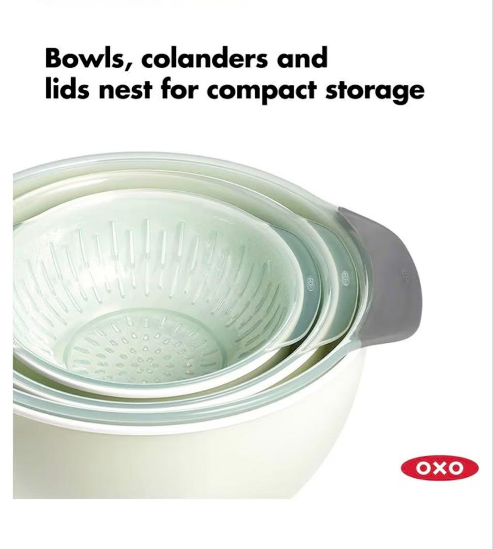 新品 オクソー （OXO）ネスティングボウル＆コランダーセット9点（蓋 ザル）