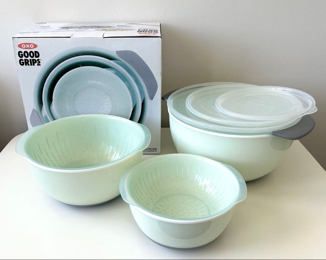 新品 オクソー （OXO）ネスティングボウル＆コランダーセット9点（蓋 ザル）