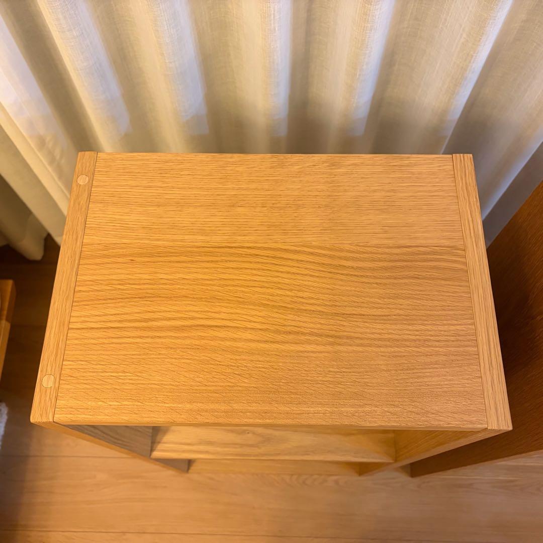 【直接引取】無印　スタッキングシェルフ　オーク材　2段　2個セット