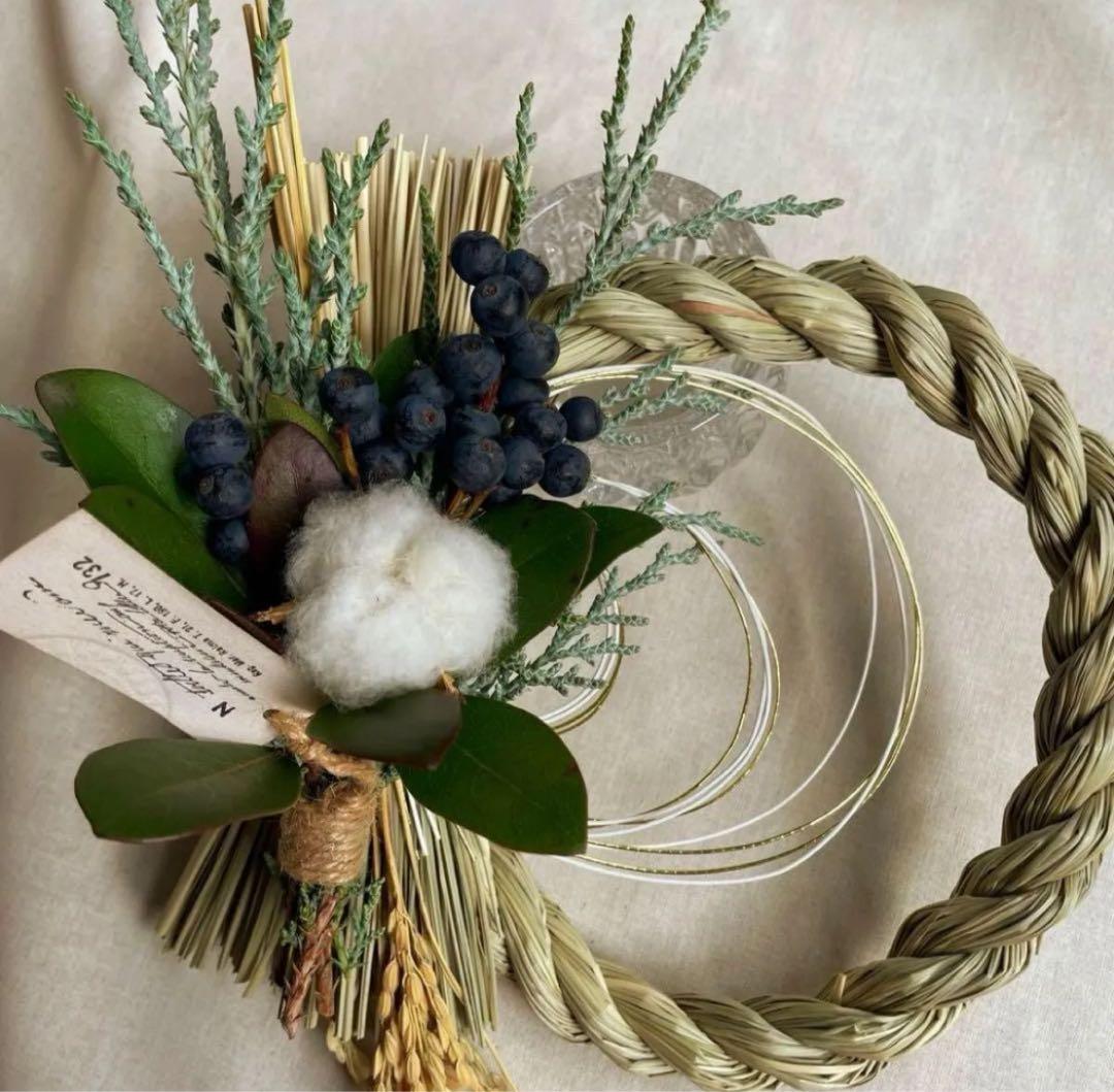 【受注制作】しめ縄　しめ飾り　お正月飾り　玄関飾り　縁起物　スワッグ