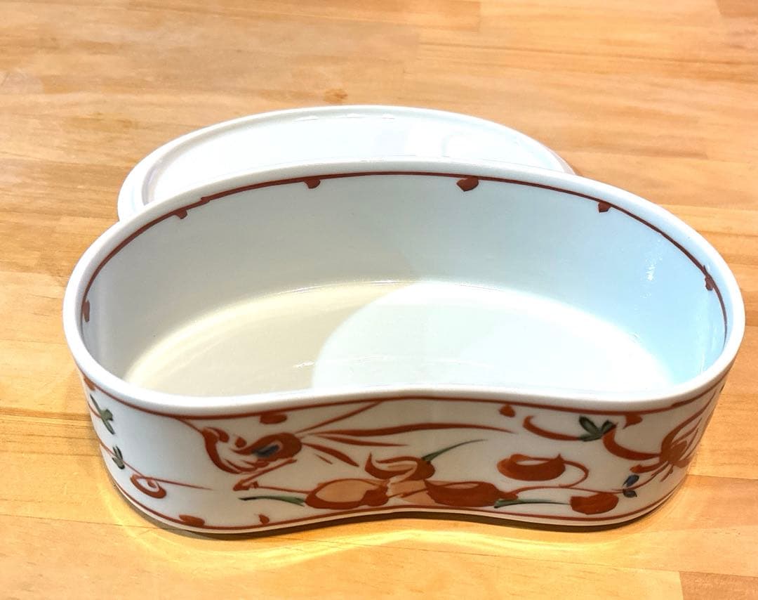 福泉窯　陶箱　赤絵錦剣先万歴