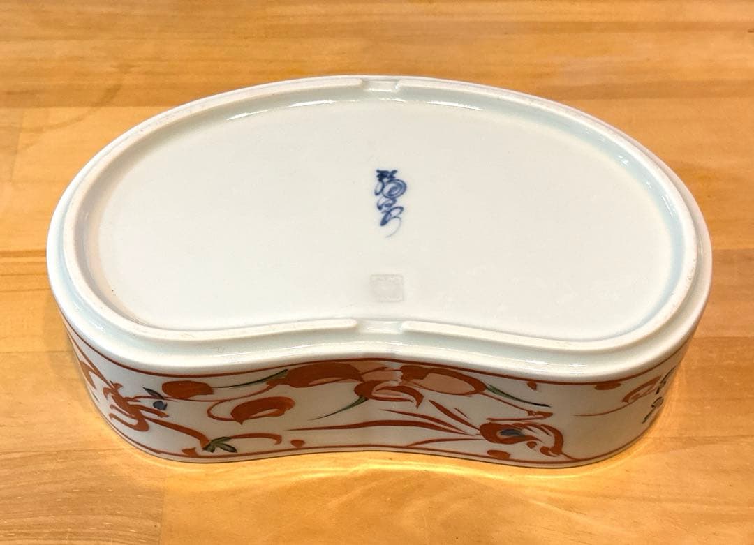 福泉窯　陶箱　赤絵錦剣先万歴