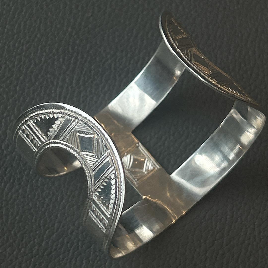 トゥアレグシルバー　ワイドバングル　トゥアレグ　Touareg④